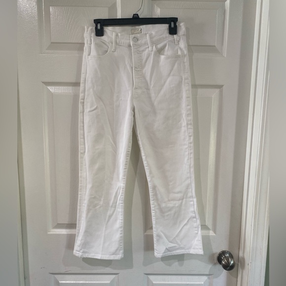 MOTHER Denim - MOTHER The Hustler Ankle Cropped Women’s High Rise White Jeans Size 29 Altered